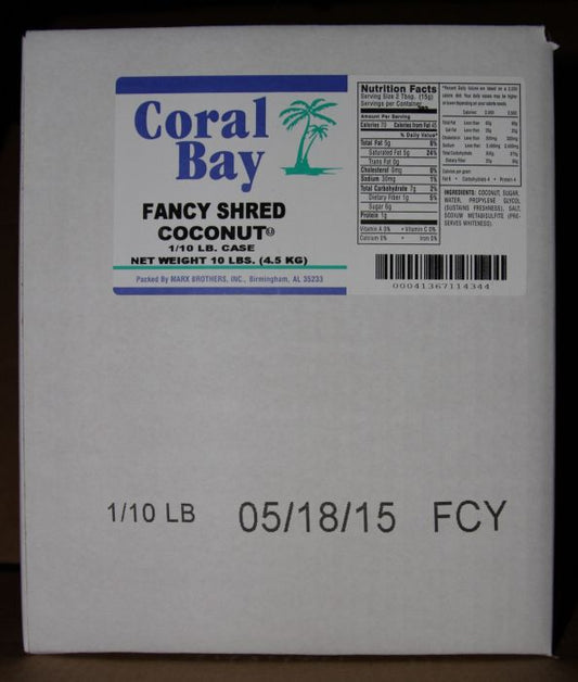 Coral Bay Coconut Fancy Shred; 4.5 Kilogram - High Mart Wholesale