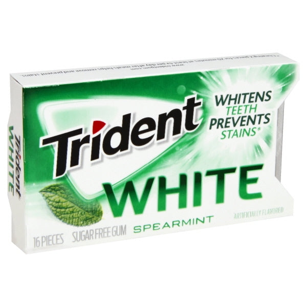 Trident Singles White Spearmint Gum; 16 Count; 9 Per Box; 18 Per Case