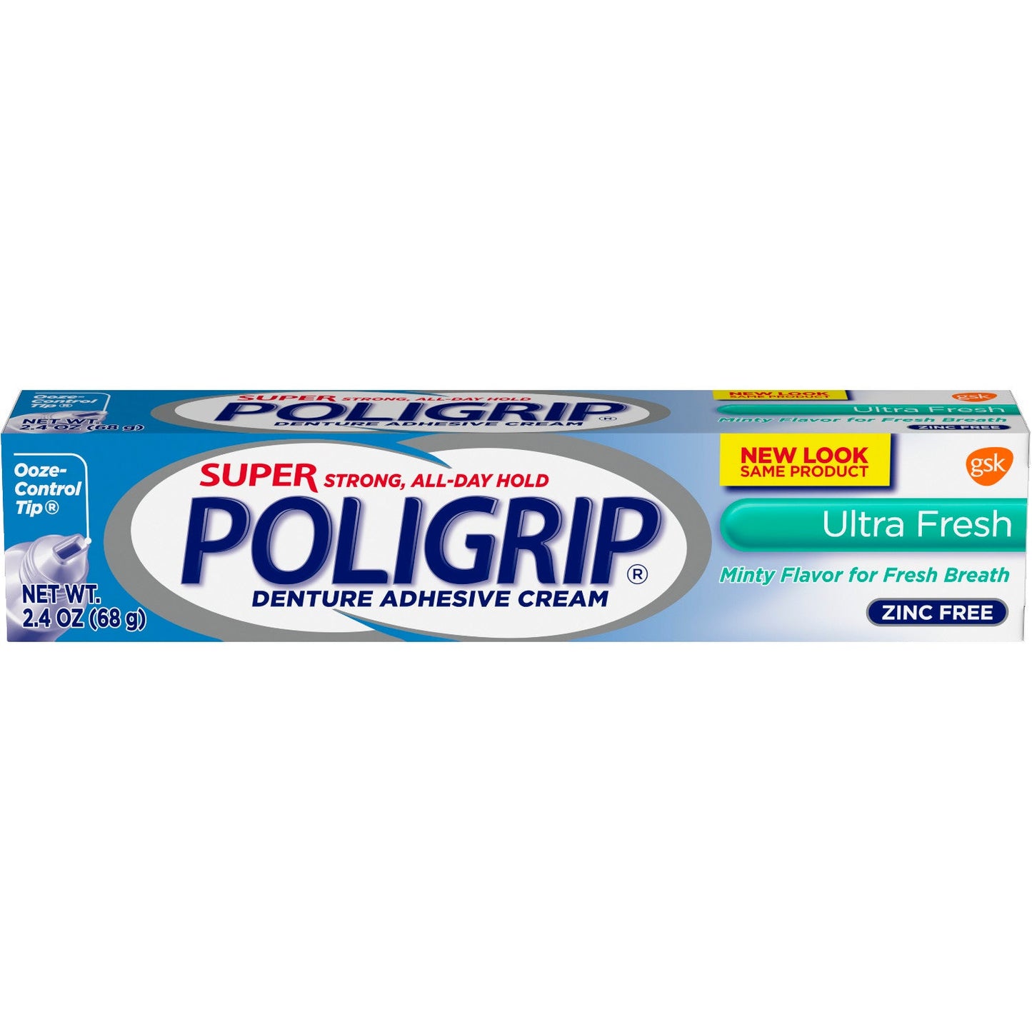 Poligrip Ultra Fresh; 2.4 Ounces; 6 Per Box; 4 Per Case - High Mart Wholesale