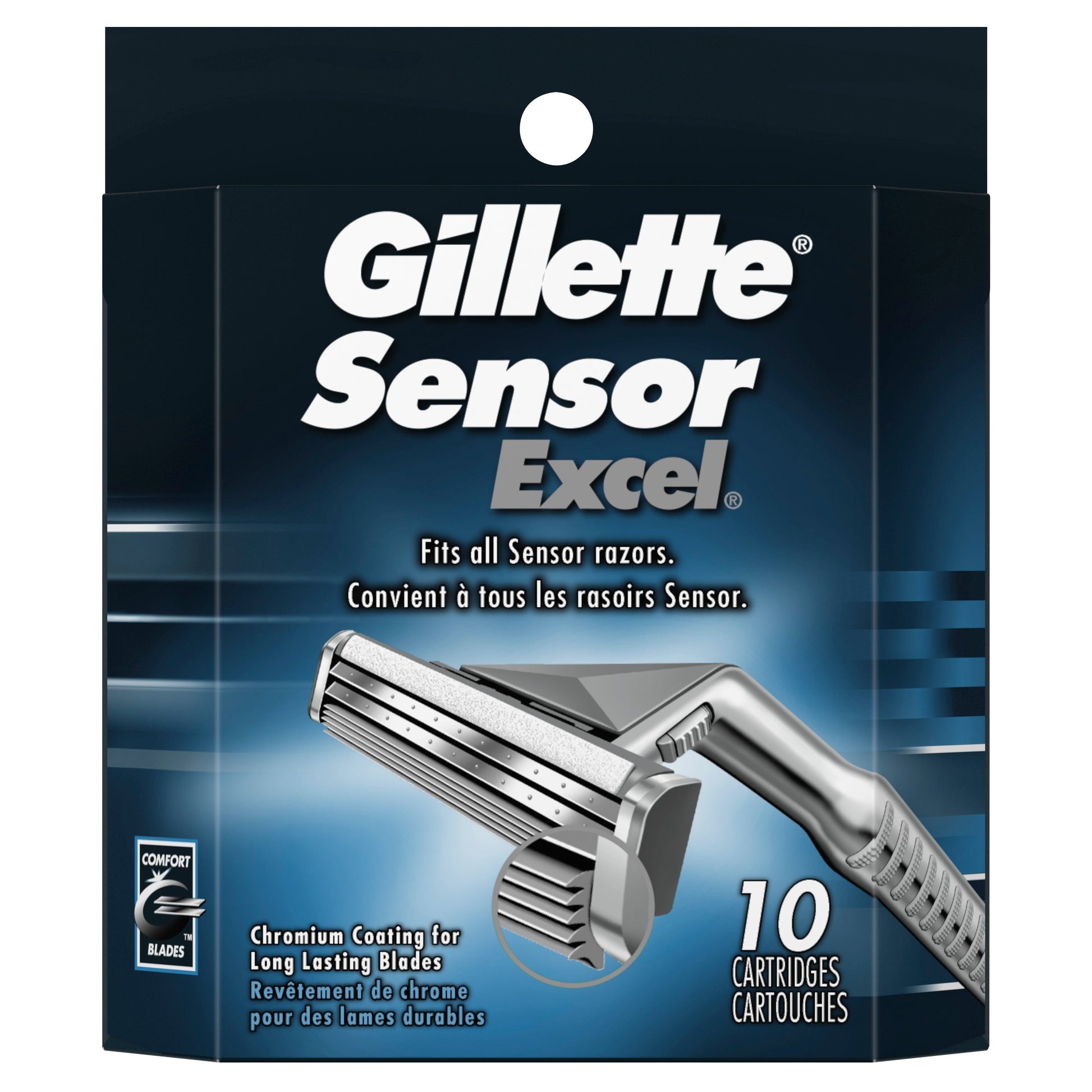 Gillette Sensor Excel Razor Blade; 10 Count; 6 Per Box; 6 Per Case - High Mart Wholesale