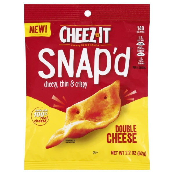 Cheez-It Snap'd Double Cheese Crackers; 2.2 Ounces; 6 Per Case