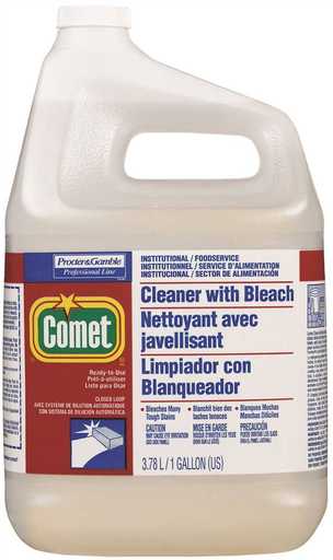 Comet Professional Liquid Cleaner With Bleach Disinfecting Concentrate Closed Loop; 1 Gallon; 3 Per Case