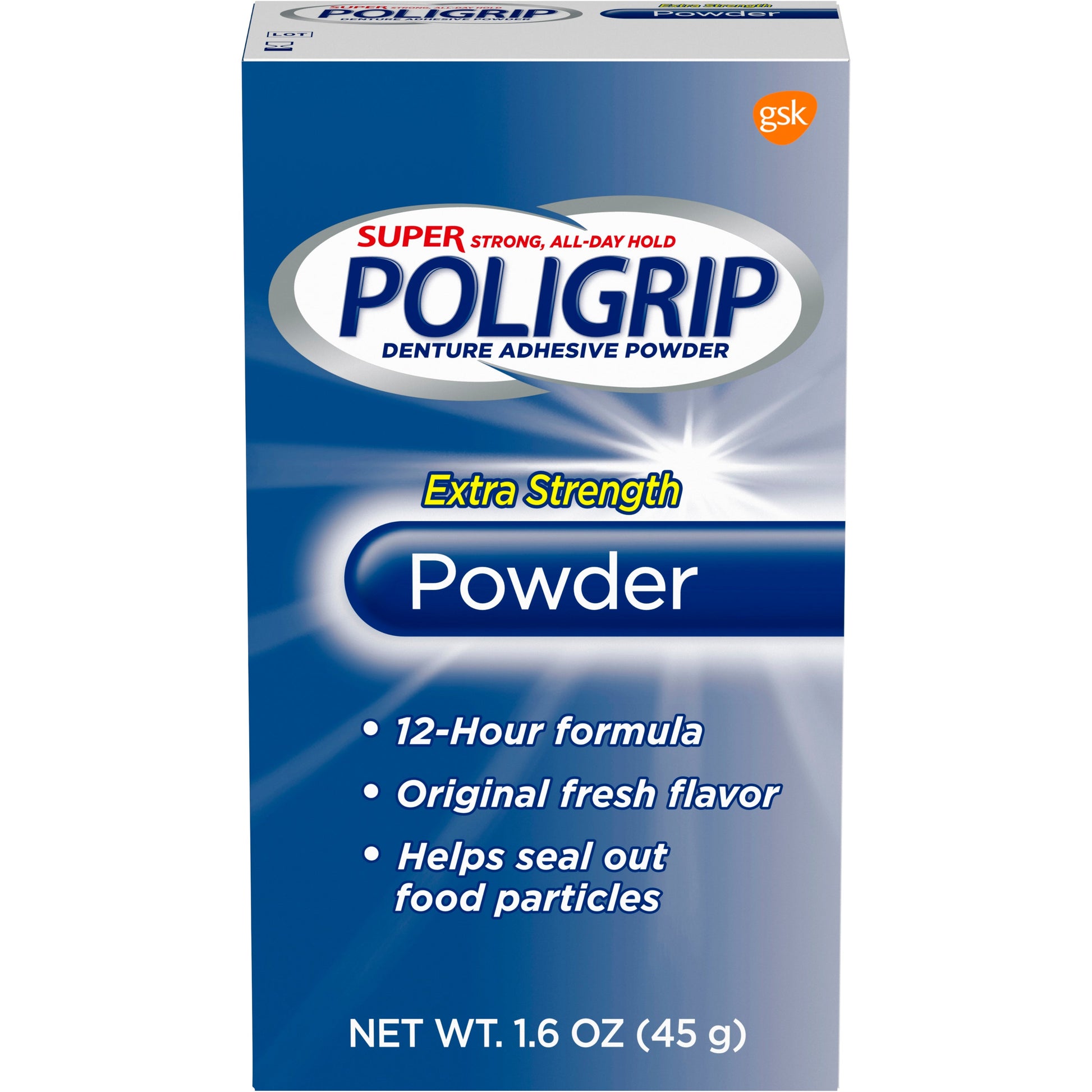 Poligrip Powder; 1.6 Ounces; 6 Per Box; 4 Per Case - High Mart Wholesale