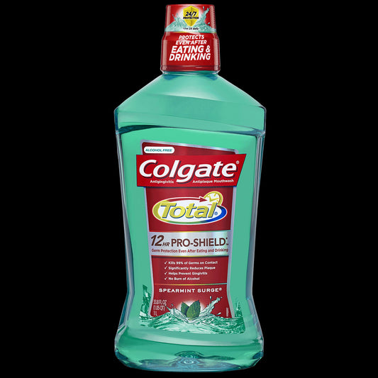 Colgate Total 12 Hour Pro-Shield Spearmint Surge Mouthwash; 33.8 Fluid Ounces; 6 Per Case