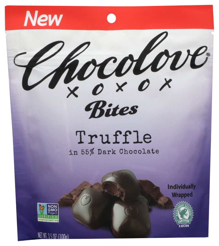 Chocolove Truffle In 55% Dark Chocolate Bites; 3.5 Ounces; 8 Per Case - High Mart Wholesale