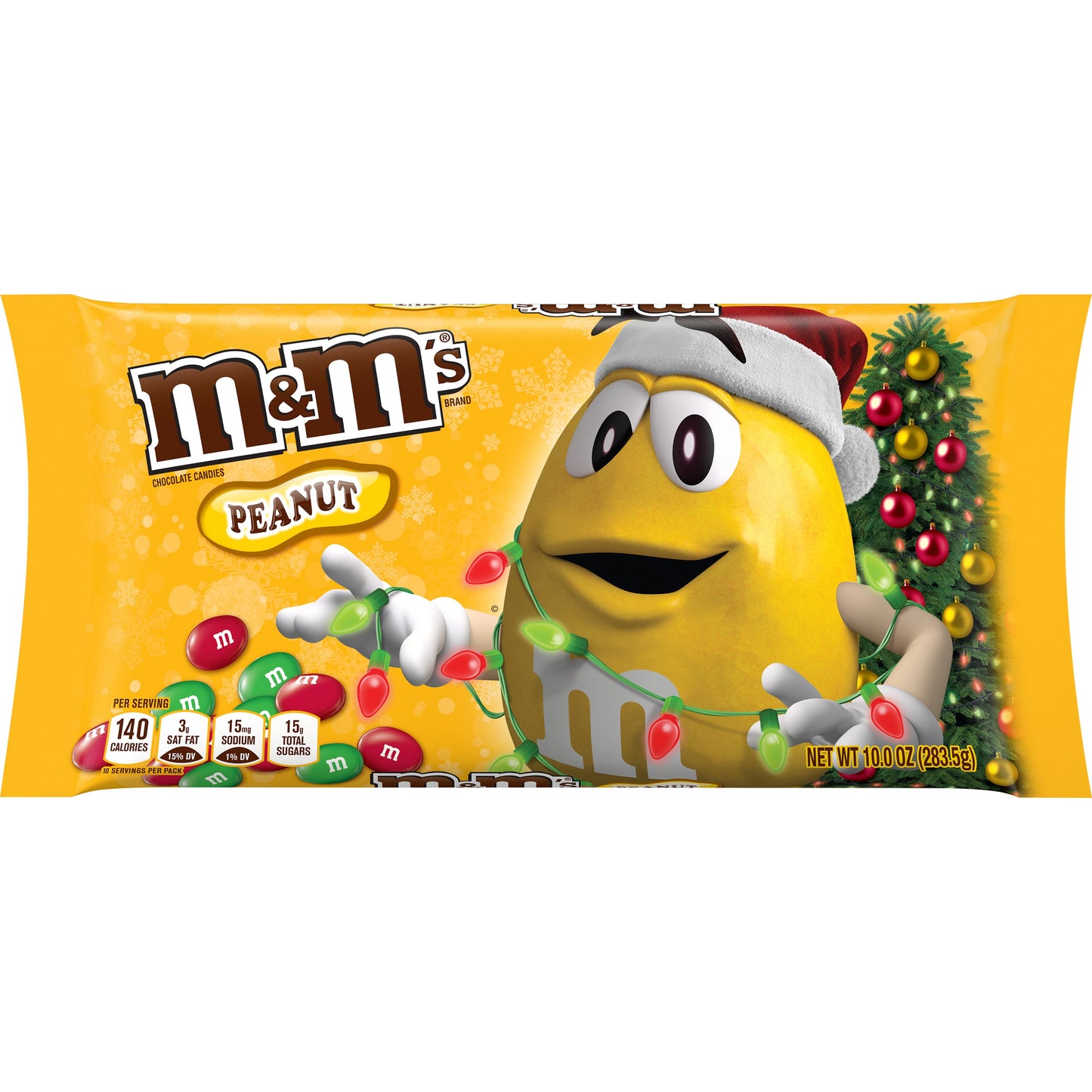 M&M's Peanut Christmas Display Ready Case; 36 Count; 1 Per Case