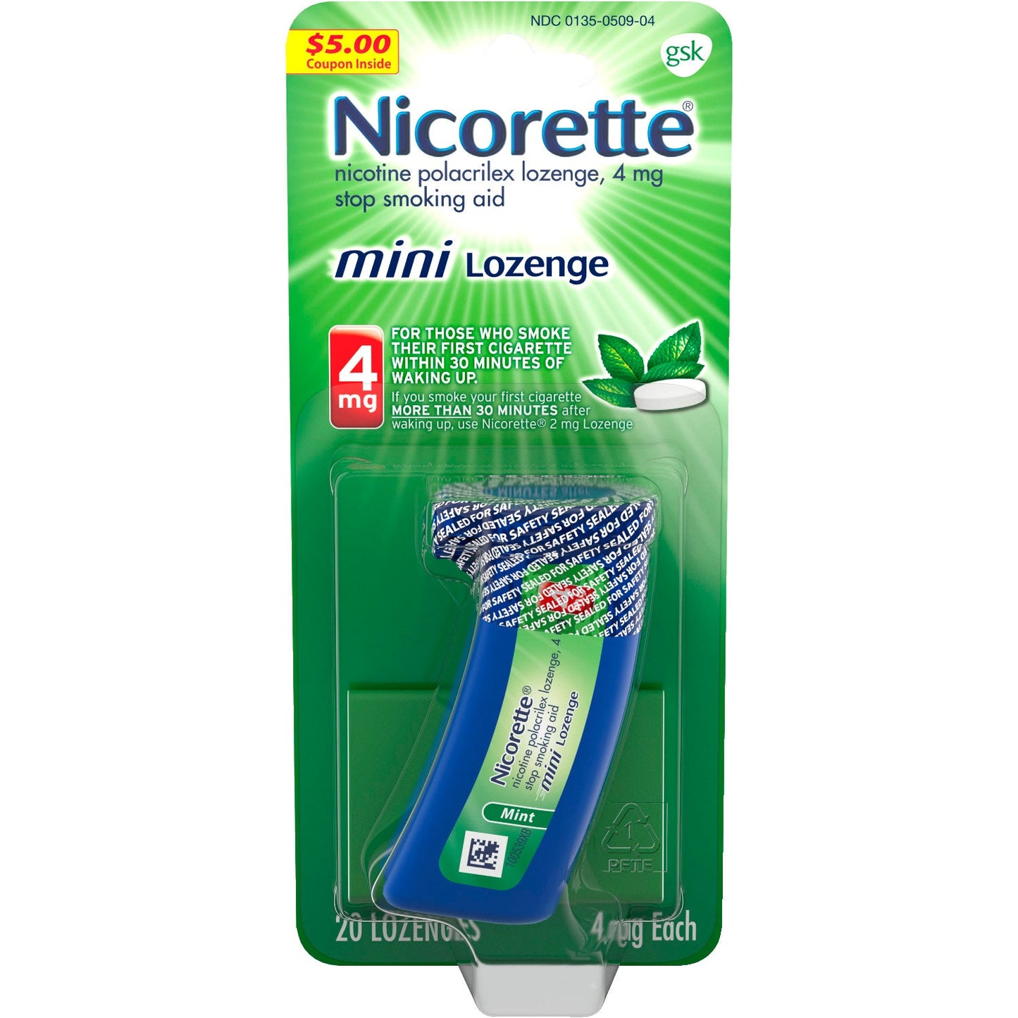 Nicorette Mini Lozenge Mini Lozenges 4 Milligram; 20 Each; 3 Per Box; 4 Per Case - High Mart Wholesale