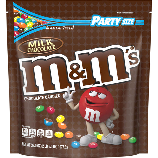 M&M's Milk Chocolate Xl Stand Up Pouch; 38 Ounces; 6 Per Case