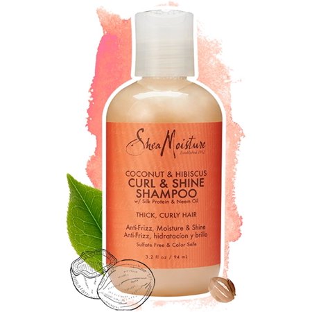 Shea Moisture Shampoo Coconut & Hibiscus; 3.2 Fluid Ounce; 4 Per Box; 6 Per Case - High Mart Wholesale