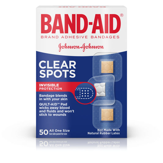 Band Aid Tru-Stay Clear Spots Bandage; 50 Count; 5 Per Box; 4 Per Case - High Mart Wholesale