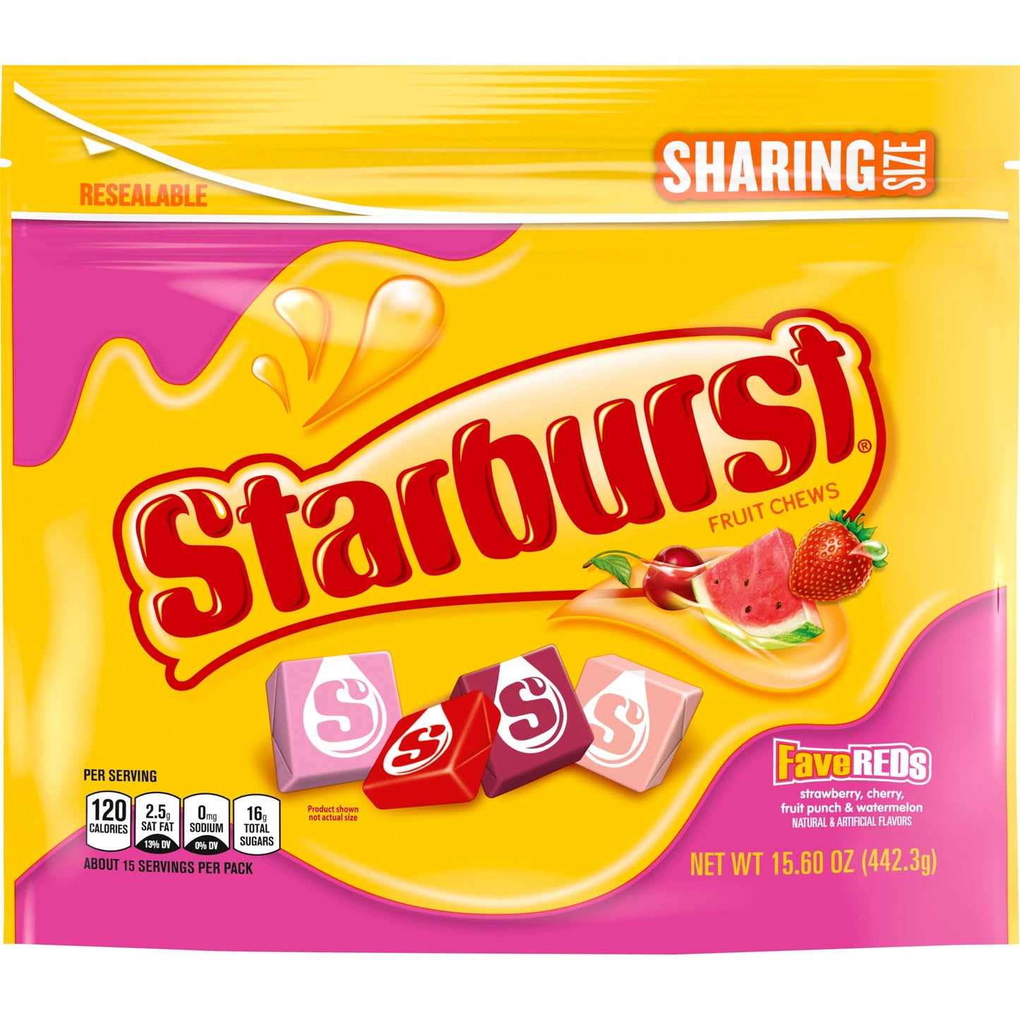 Starburst Fave Reds Stand Up Pouch; 15.6 Ounces; 6 Per Case