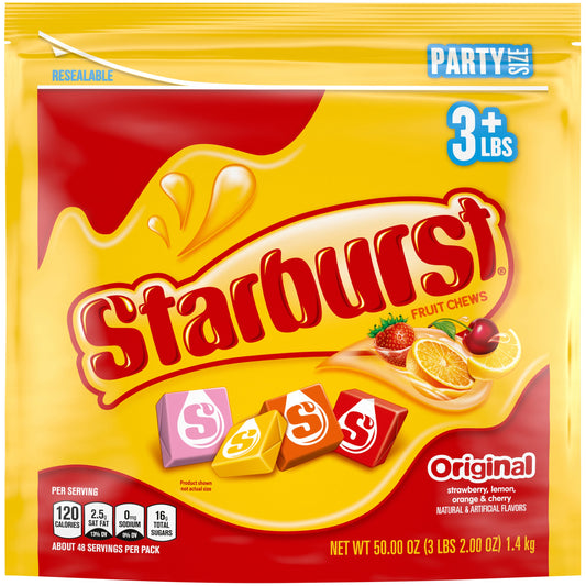 Starburst Original Stand Up Pouch Party Size; 50 Ounces; 6 Per Case