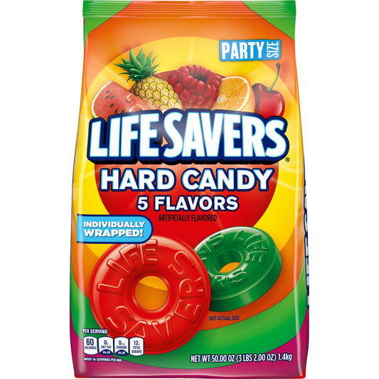 Lifesavers Hard Candy 5 Flavor Stand Up Pouch; 50 Ounces; 6 Per Case