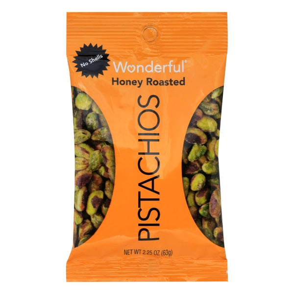 Wonderful Pistachios No Shell Honey Roasted Pistachios; 2.25 Ounces; 8 Per Box; 3 Per Case