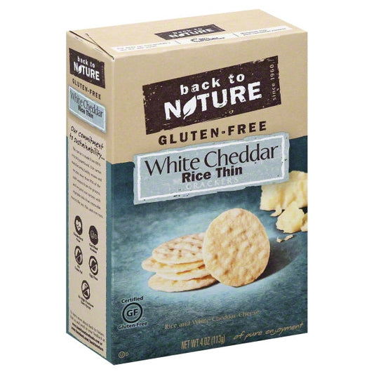 Back To Nature Rice Thins White Cheddar; 4 Ounce; 12 Per Case - High Mart Wholesale