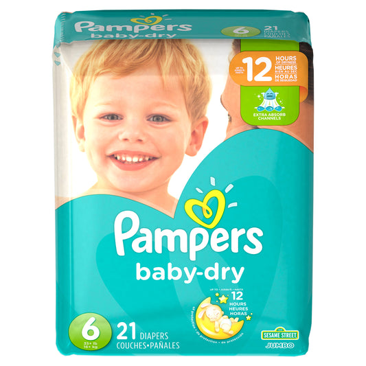 Pampers Diapers Size 6; 21 Count; 4 Per Case