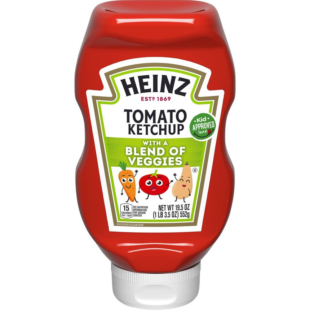 Heinz Blend Of Veggies Ketchup Bottle; 1.218 Pound; 12 Per Case