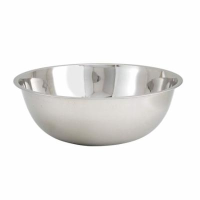 Winco Mixing Bowl 30 Quart Economy Stainless Steel; 12 Each; 1 Per Case - High Mart Wholesale