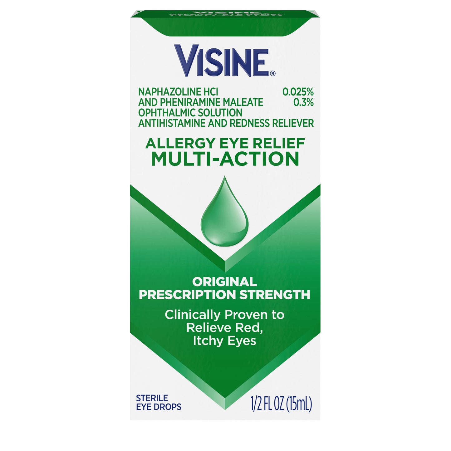 Visine Eye Allergy Relief Multi Action; 0.5 Fluid Ounce; 3 Per Box; 12 Per Case