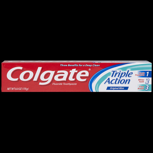 Colgate Toothpaste Anticavity Triple Action; 6 Ounces; 6 Per Box; 4 Per Case