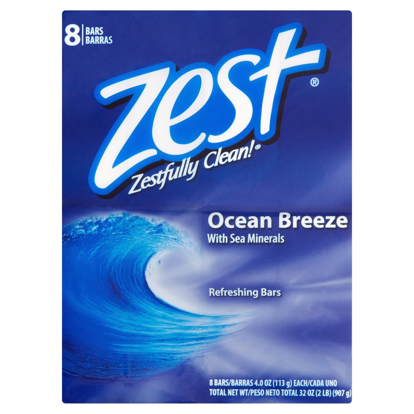 Zest Bath 8 Bar Ocean Breeze; 32 Ounces; 6 Per Case - High Mart Wholesale