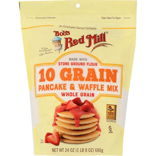 Bob's Red Mill Natural Foods Inc 10 Grain Pancake And Waffle Mix; 24 Ounces; 4 Per Case