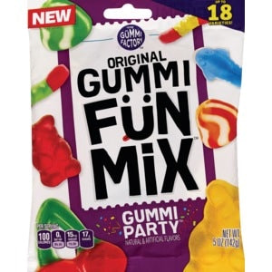 Promotion In Motion Gummi Factory Gummi Fun Mix Gummy Party; 5 Ounces; 12 Per Case