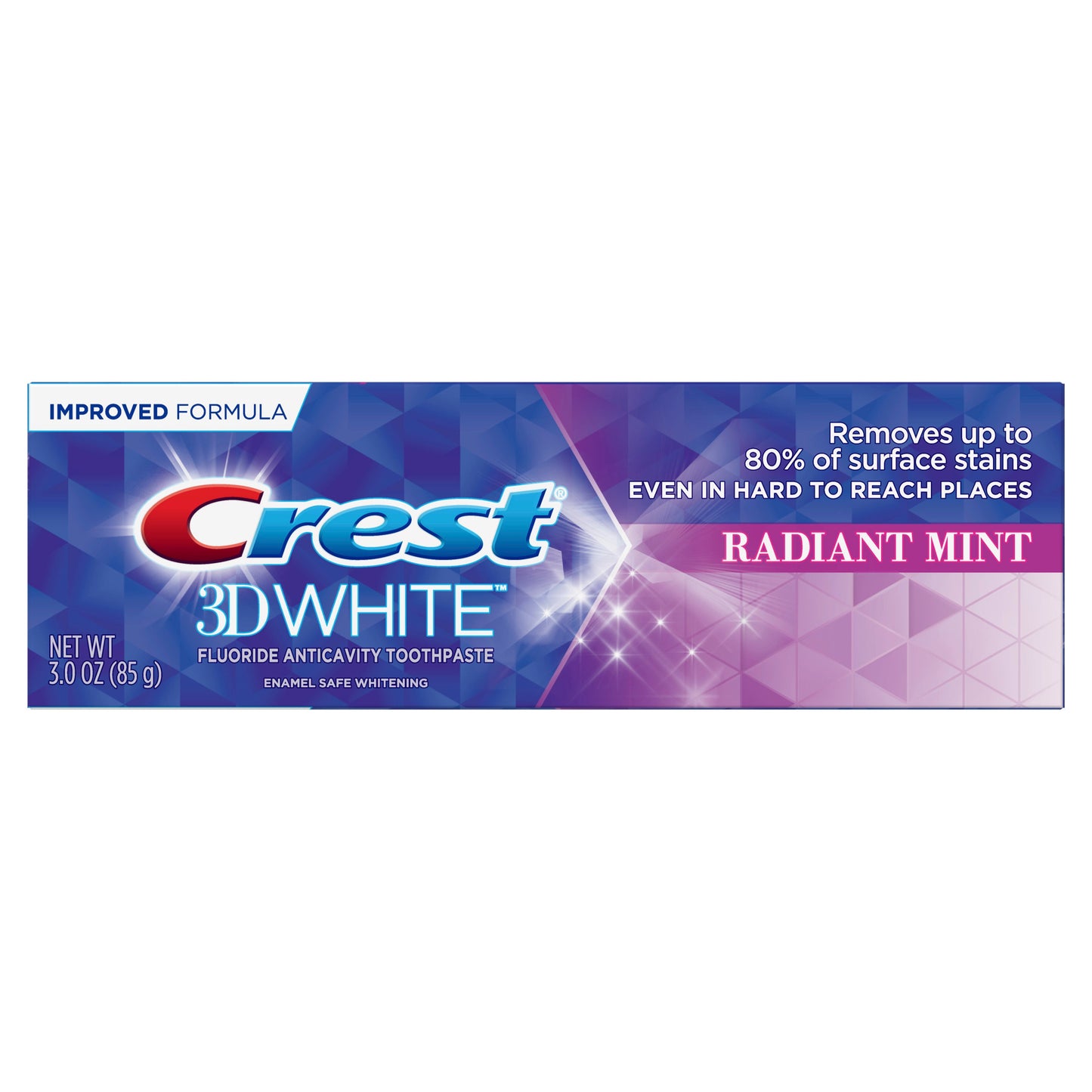 Crest Toothpaste 3D White Radiant Mint; 3 Ounces; 12 Per Box; 2 Per Case