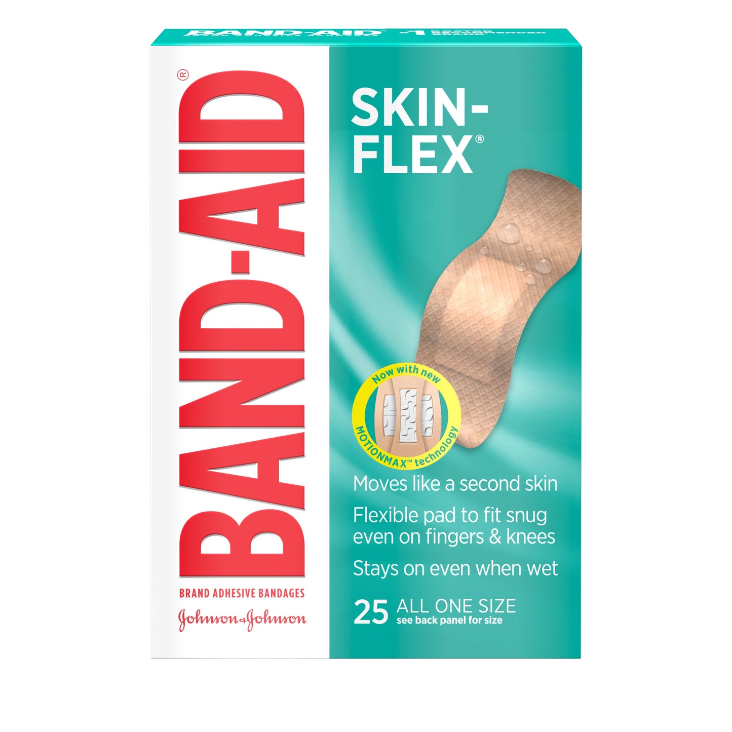 Band Aid Skin Flex Aos; 25 Count; 6 Per Box; 4 Per Case - High Mart Wholesale