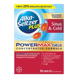 Alka-Seltzer Sinus Cold Cough Powermax 24S; 24 Piece; 3 Per Box; 8 Per Case