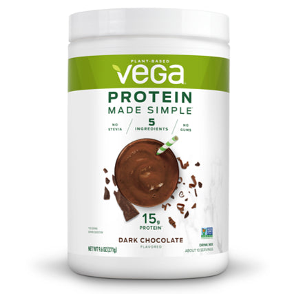 Vega Protein Made Simple Dark Chocolate; 9.6 Ounce; 12 Per Case - High Mart Wholesale