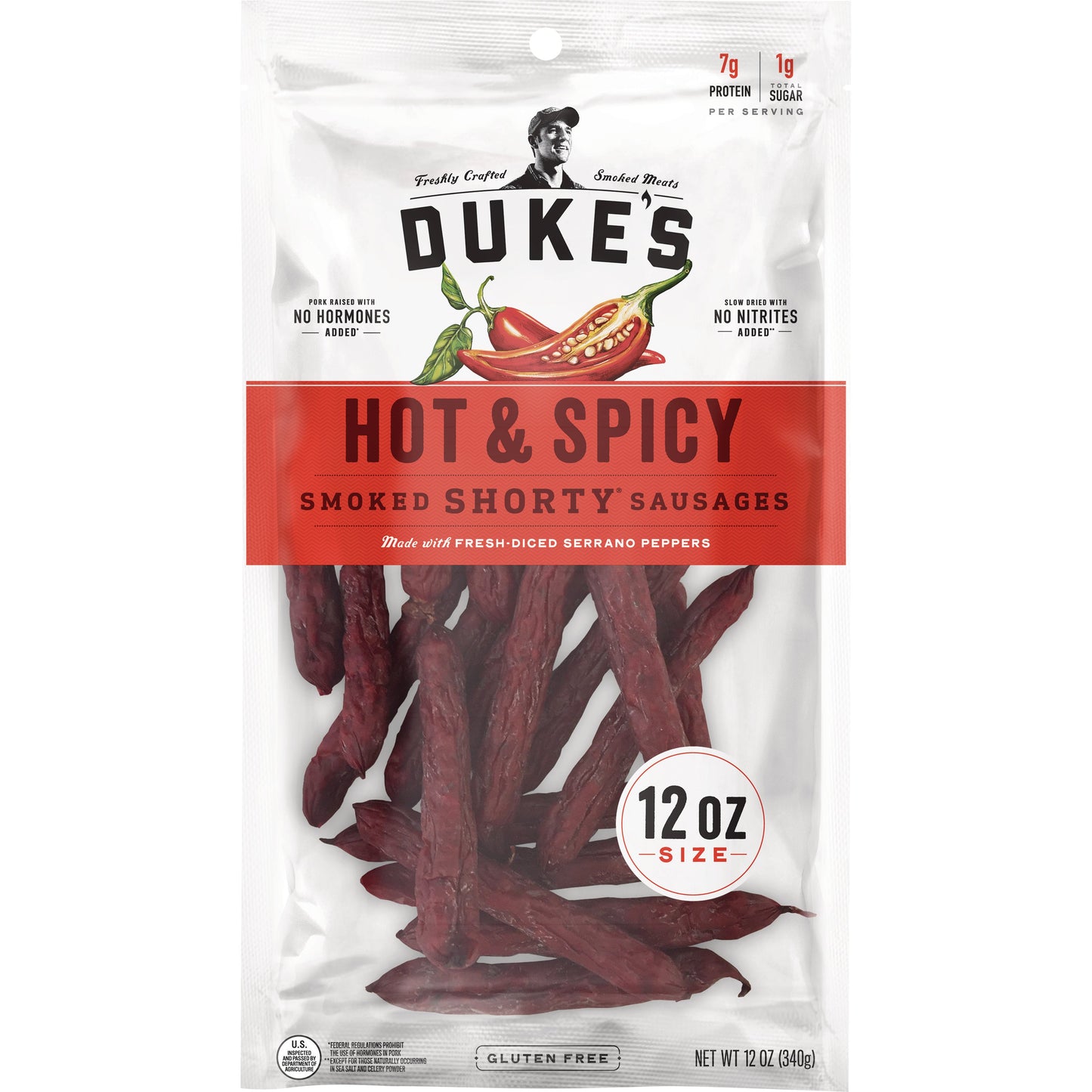 Duke's Smoked Shorty Sausage Hot And Spicy; 12 Ounces; 8 Per Case - High Mart Wholesale