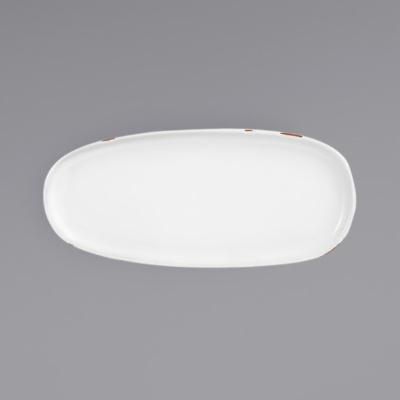 Front Of The House Oval Artefact Plate White; 12 Each; 1 Per Case - High Mart Wholesale