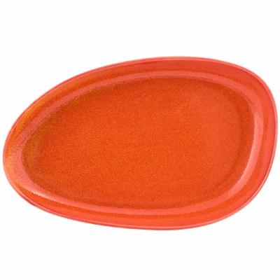 Front Of The House Blood Orange Oval 11 Inch Plate; 6 Each; 1 Per Case - High Mart Wholesale