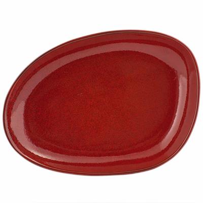 Front Of The House 8 Inch Oval Kiln Plate Chili; 12 Each; 1 Per Case - High Mart Wholesale