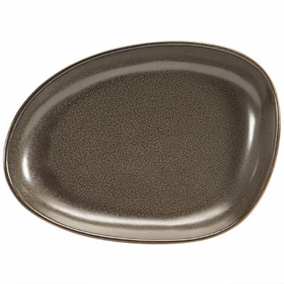 Front Of The House- Foh 8 Inch Oval Kiln Plate Mocha; 12 Each; 1 Per Case - High Mart Wholesale