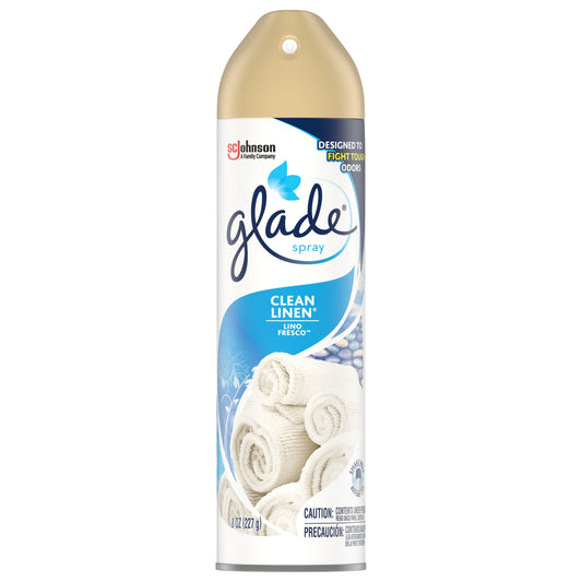 Glade Clean Linen Aerosol; 8 Ounces; 12 Per Case - High Mart Wholesale