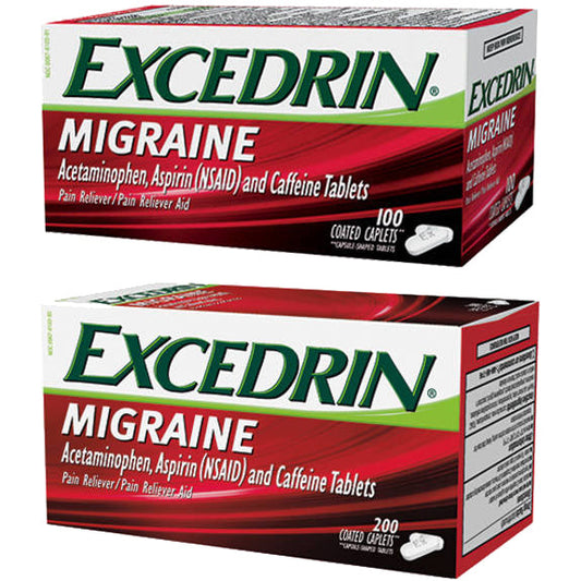 Excedrin Migraine; 100 Each; 3 Per Box; 8 Per Case