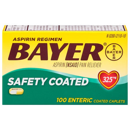 Bayer Regular Strength Caplets 325 Milligram; 100 Piece; 3 Per Box; 8 Per Case - High Mart Wholesale