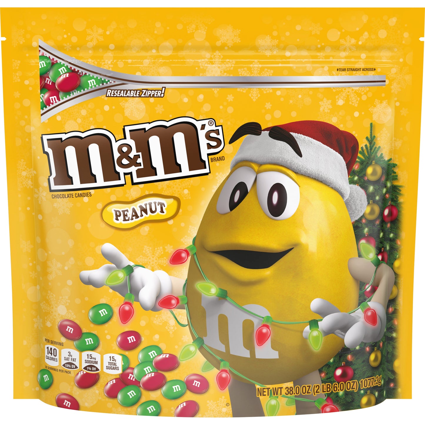 M&M's Peanut Stand Up Christmas Display; 12 Count; 12 Per Case