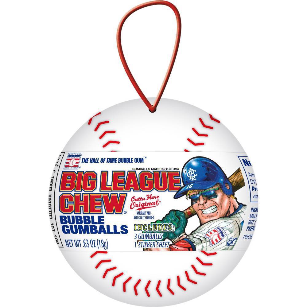 Ford Gum Big League Chew Baseball Christmas; 0.63 Ounces; 12 Per Box; 2 Per Case - High Mart Wholesale