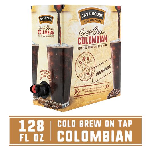 Javahouse Ready To Drink Colombian Bag In Box; 1 Gallon; 2 Per Case - High Mart Wholesale