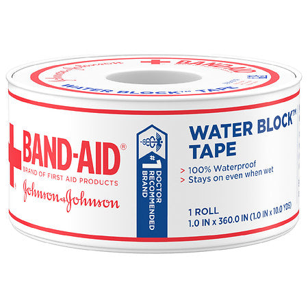 Johnson & Johnson Bandaid Waterproof Tape; 1 Count; 6 Per Box; 4 Per Case - High Mart Wholesale