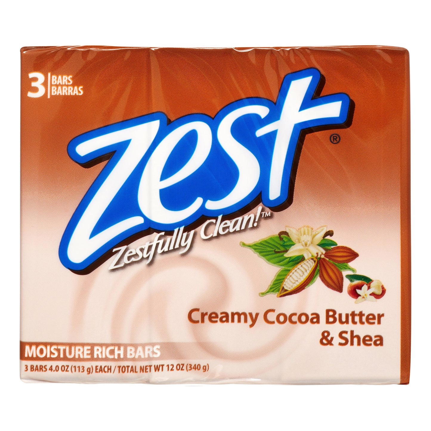 Zest Soap 3 Bar Creamy Cocoa Butter; 12 Ounces; 12 Per Case - High Mart Wholesale