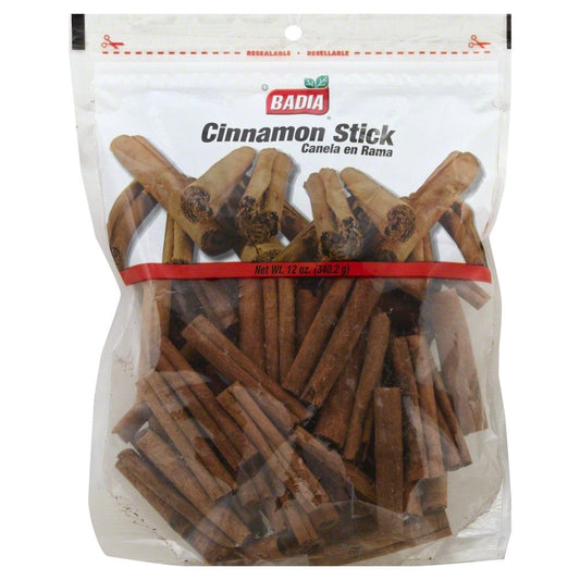 Badia Cinnamon Sticks Bag With Zipper; 12 Ounces; 6 Per Case