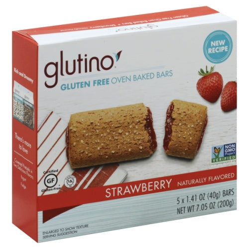 Glutino Gluten Free Strawberry Oven Baked Bar; 7.05 Ounces; 12 Per Case - High Mart Wholesale