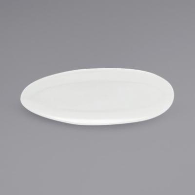 Front Of The House 11.5" Slim Oval Tides Plate - White; 1 Each; 12 Per Case - High Mart Wholesale