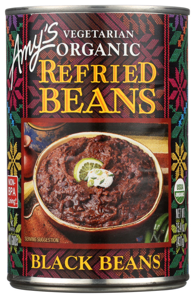 Amy's Refried Black Beans Organic; 15.4 Ounce; 12 Per Case - High Mart Wholesale