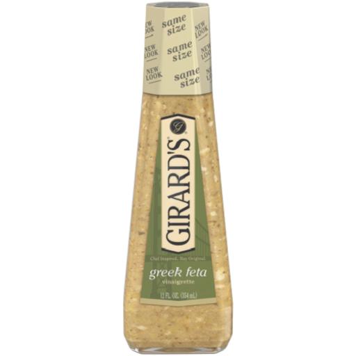 Girard's Greek Feta Vinaigrette Dressing Bottle; 12 Fluid Ounce; 6 Per Case - High Mart Wholesale