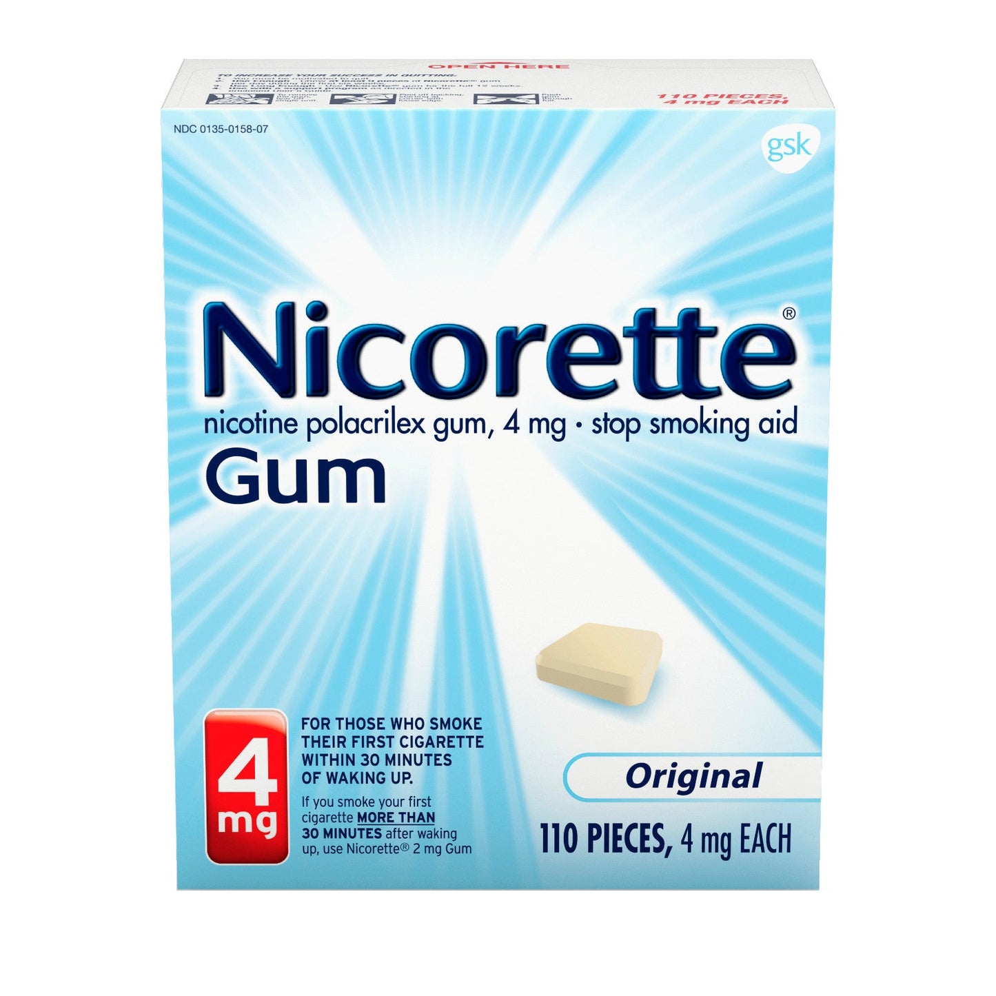 Nicorette Gum Oven Roasted 4 Milligram; 110 Each; 12 Per Case - High Mart Wholesale